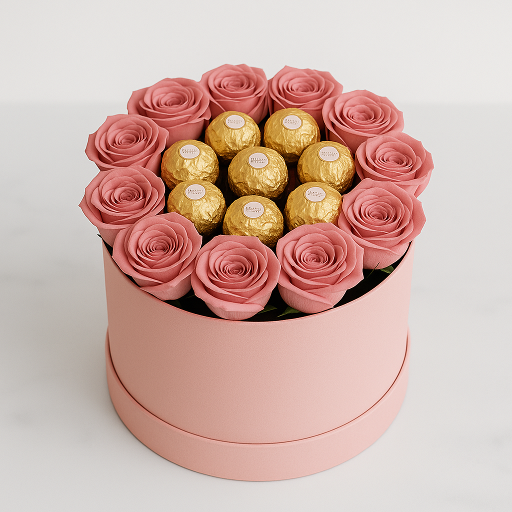 Dulce Rosa – Caja de Rosas y Chocolates