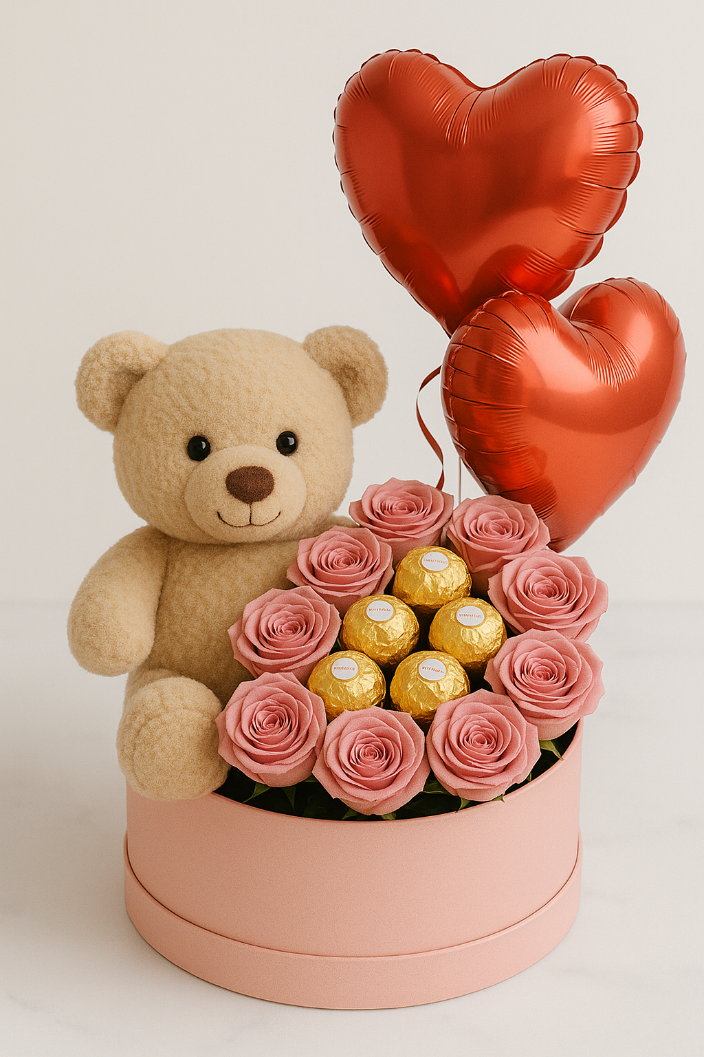 Amor Completo – Oso, Rosas, Globos y Chocolates